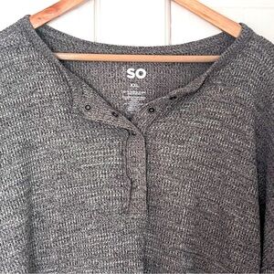 SO Gray Soft Knit Long Sleeve XXL